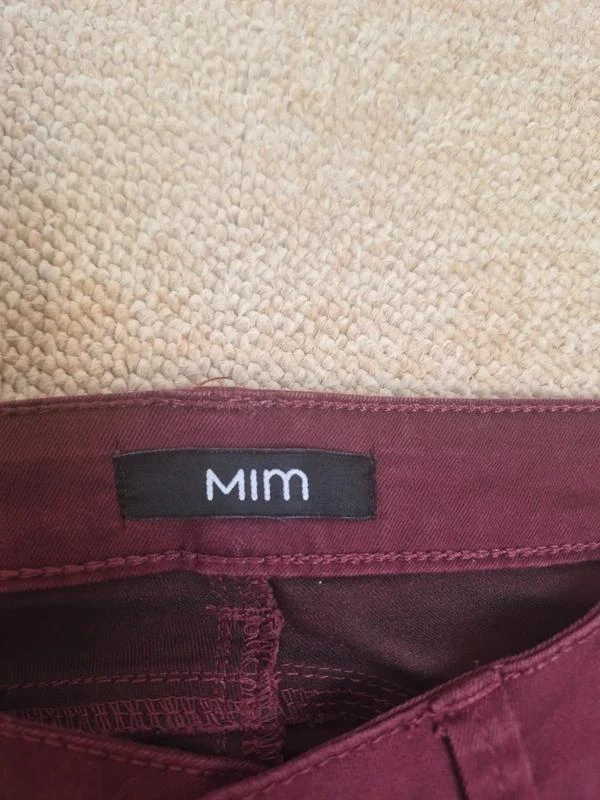 Jeans Slim Mim Burdeos Detalles de Cremallera Talla 36 – photo 9